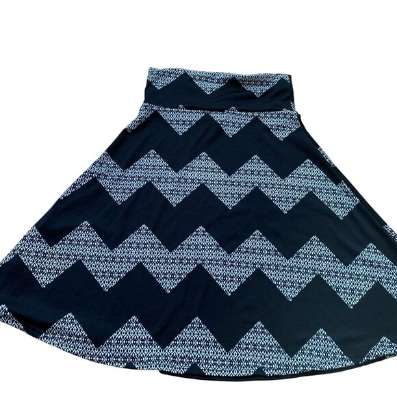 LuLaRoe Womens Black & White Chevron Print Skirt S - Picture 2 of 6